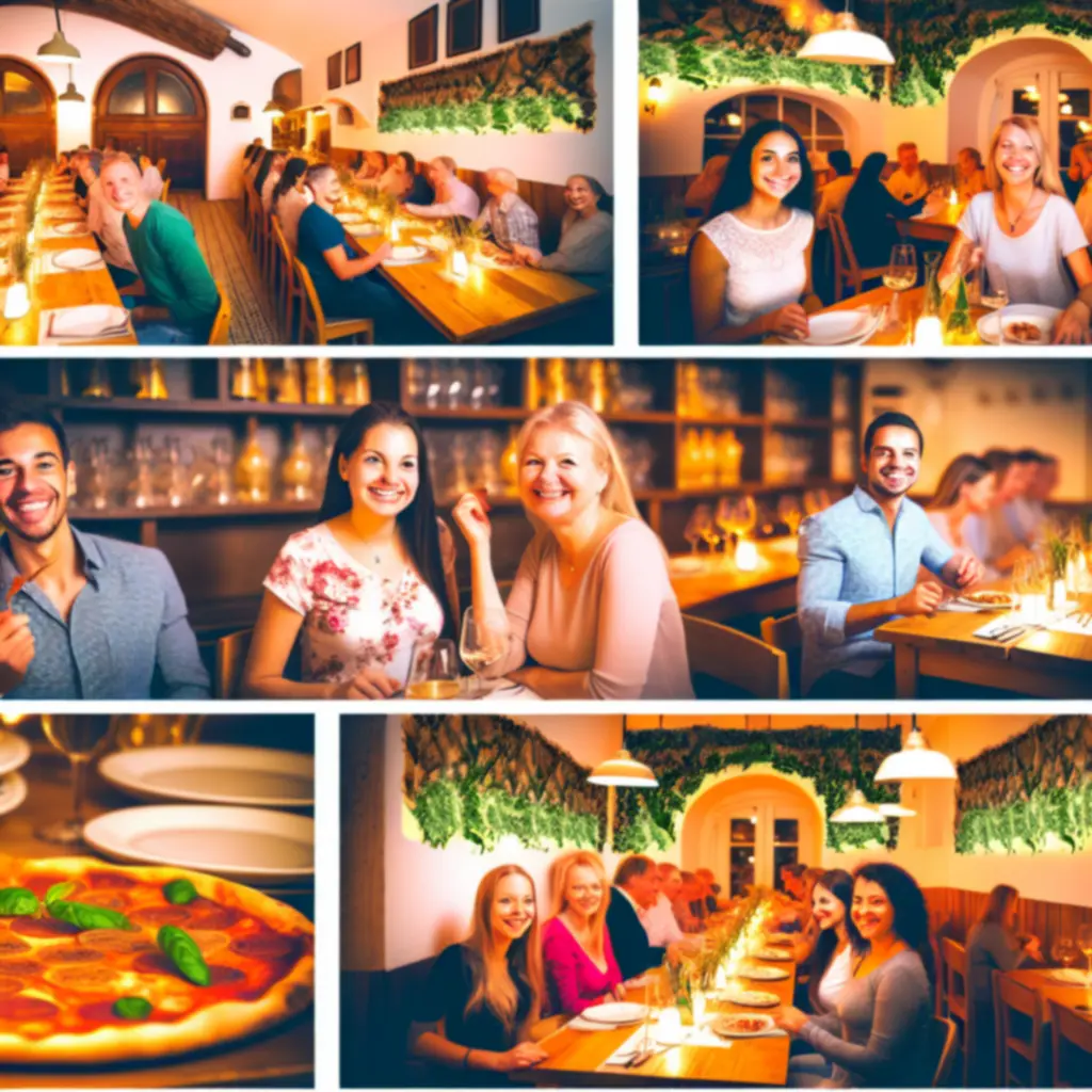 Hangulatos, rusztikus vendégtér a Pizzastudiohub pizzériában, meleg fényekkel és kényelmes ülőhelyekkel.