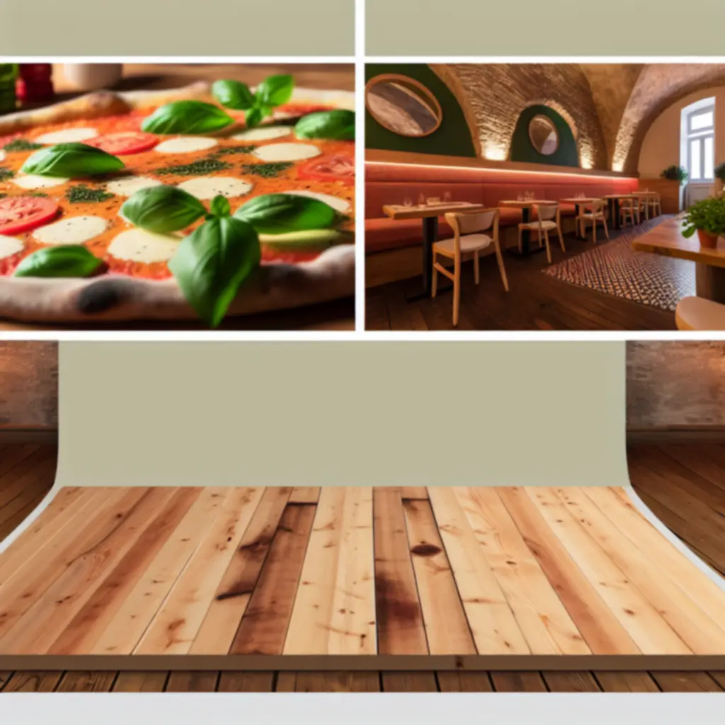 Frissen sült, fatüzelésű pizza rusztikus tálalásban